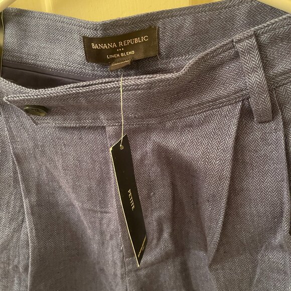 New Banana Republic Factory Linen-Blend Wide Leg Pants - Size 6 Petite - Picture 2 of 5
